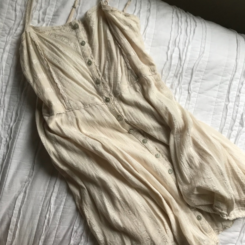 Ivory Distressed/vintage Urban Outfitters Dress